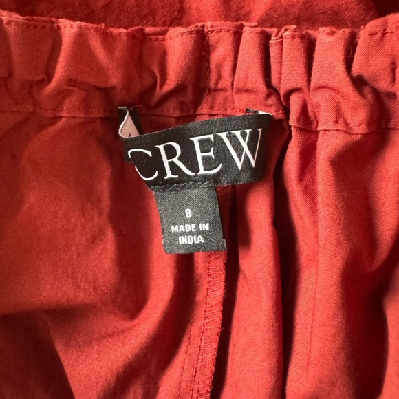 J.Crew - Cinched Waist Pintuck Shirt Dress Brilliant Mahogany Sz 8 - Picture 10 of 11